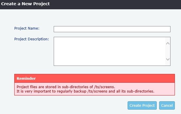 Our aXes "New project" site
